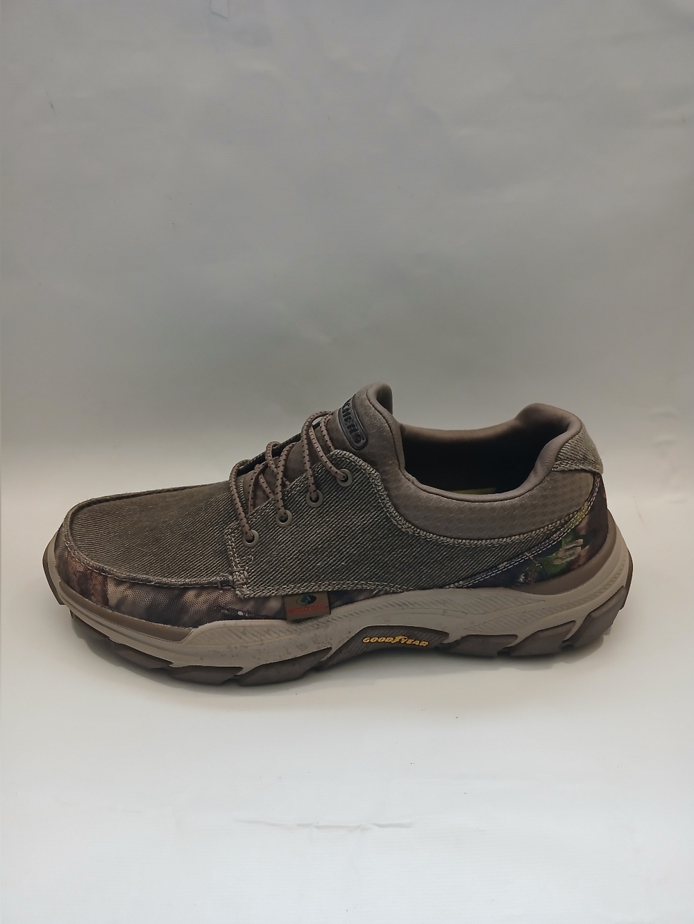 Skechers Men's Olive Brown Lace-Up Casual Sneaker - Picture 2 of 16